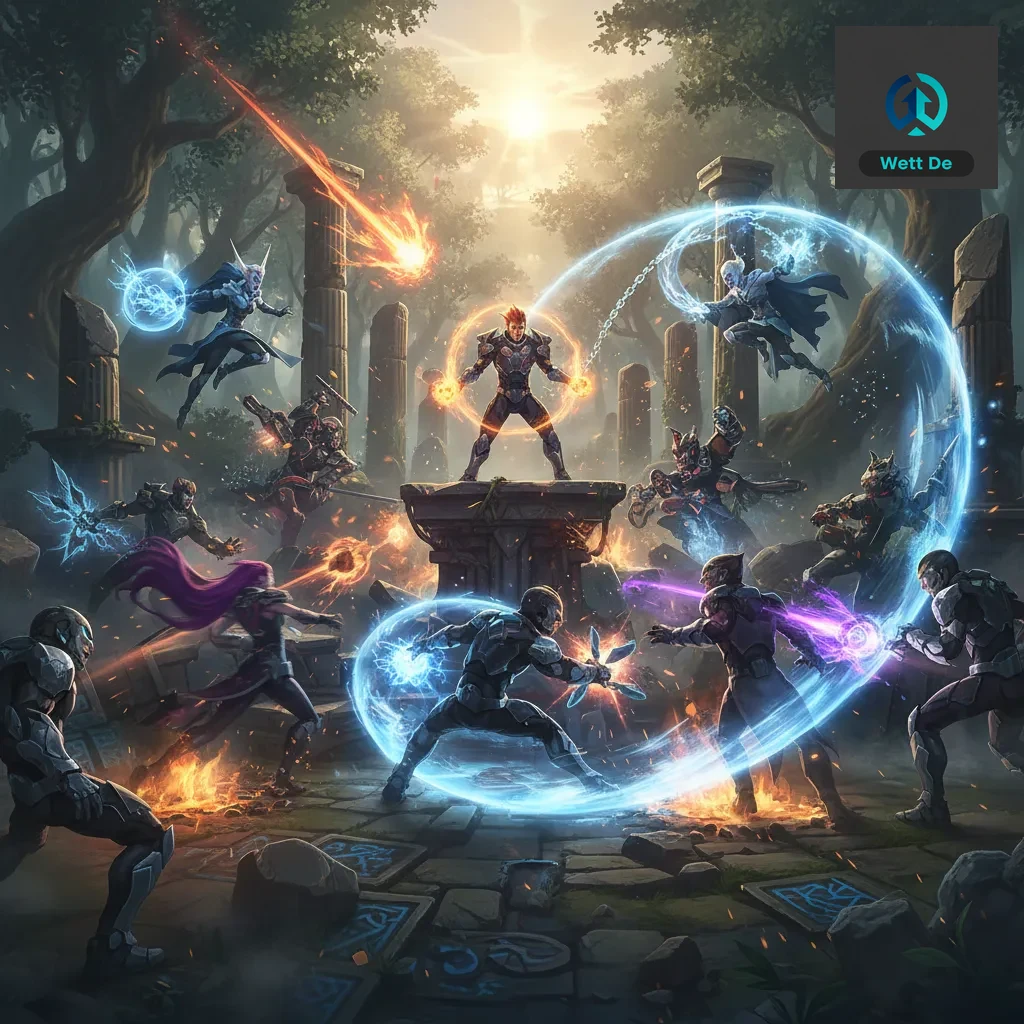 Ein Team von Champions kämpft gegen Baron Nashor in League of Legends.